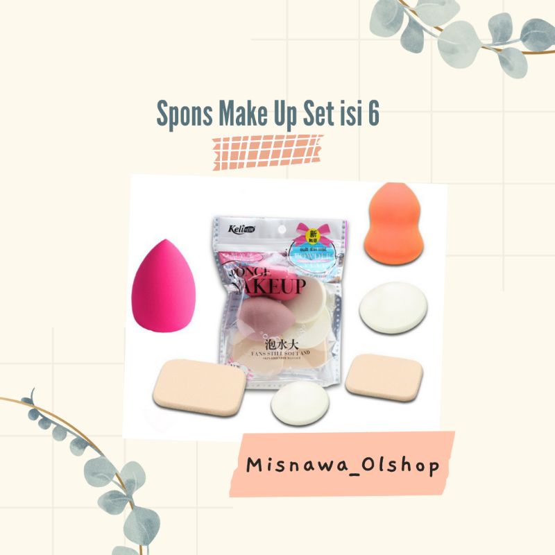 Sponge spons Make Up Nalamei 1 Set isi 6