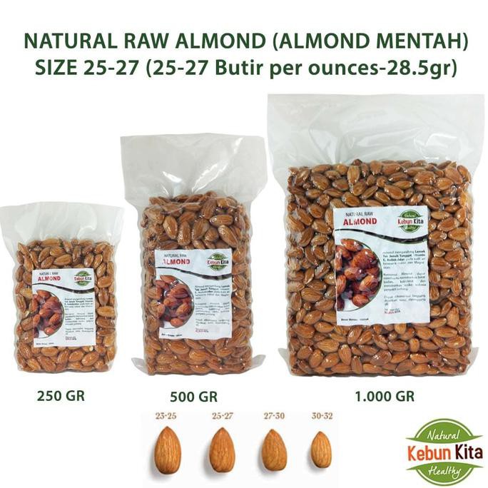 

Terfavorit Kacang Almond 250gr (Natural Raw Almond)