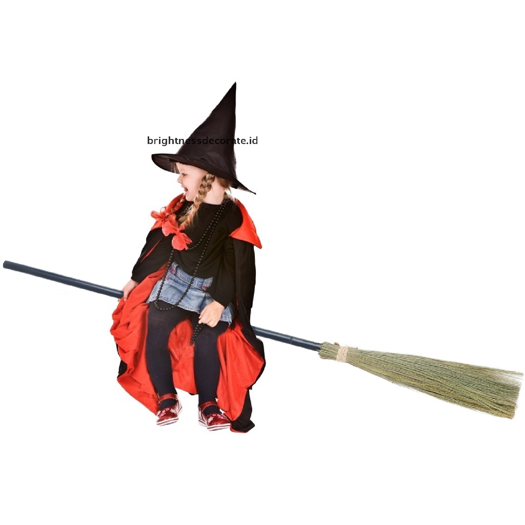 [birth] Halloween Witch Broom Plastic Witch Broomstick Broom Props Witch Broom [ID]