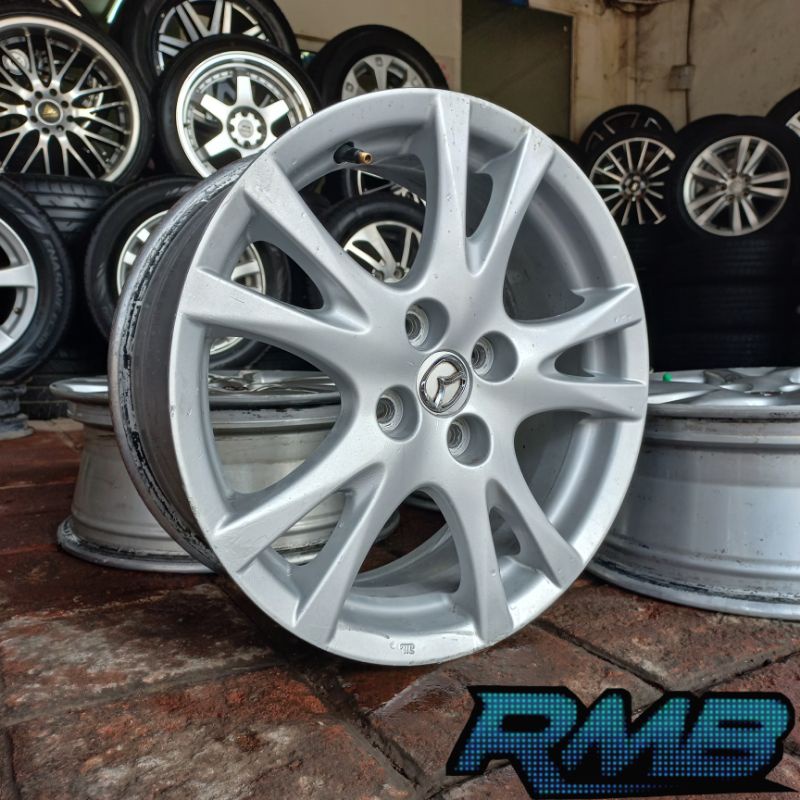 VELG MOBIL BEKAS STANDAR MAZDA2 RING 16 PCD 4X100 COCOK BUAT BALENO SWIFT BRIO SOLUNA YRV