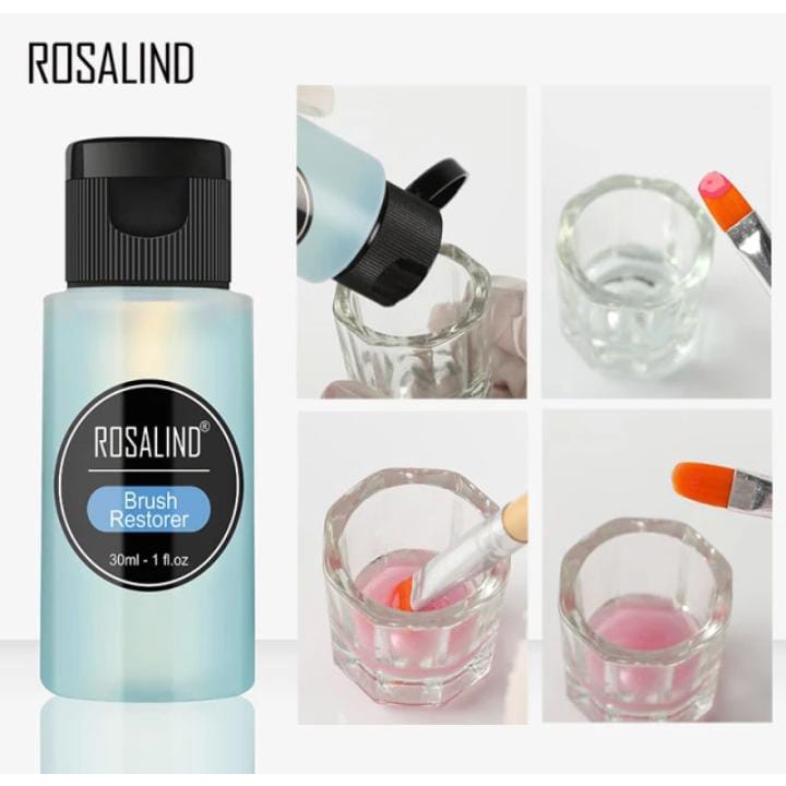 ROSALIND brush cleanser 30ml cairan pembersih kuas nail art