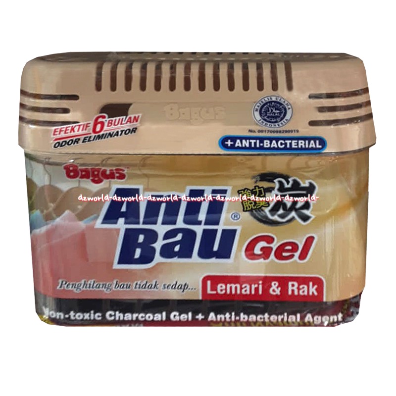 Bagus Anti Bau Gel Lemari &amp; Rak 180gr  Penghilang Bau Tidak Sedap Untuk Lemari Pakaian Rak Anti Bacterial Agent Charcoal Gel  Antibau