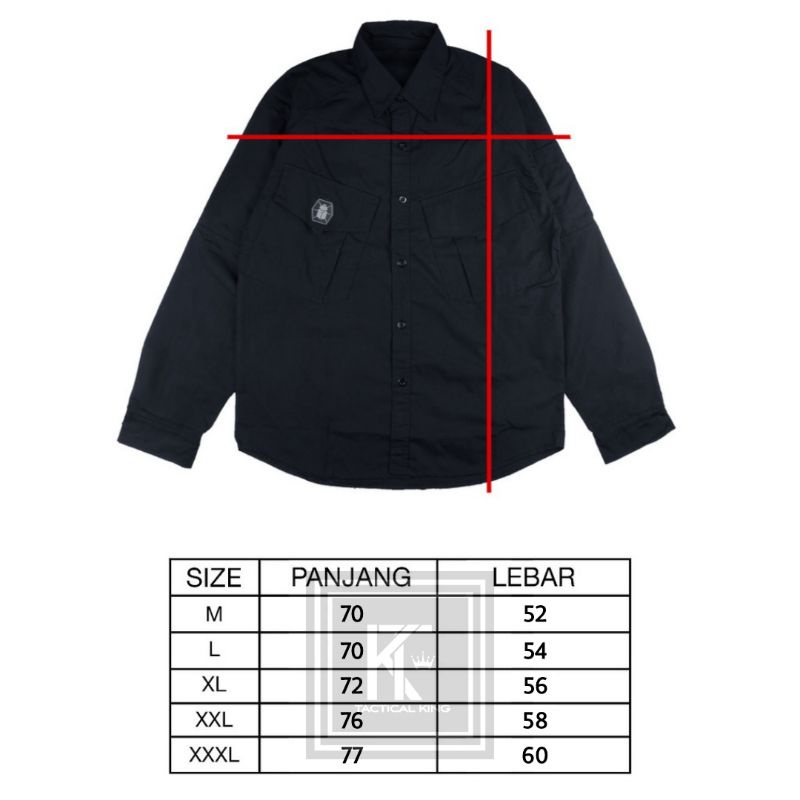 kemeja tactical kitanica panjang outdoor semi parka