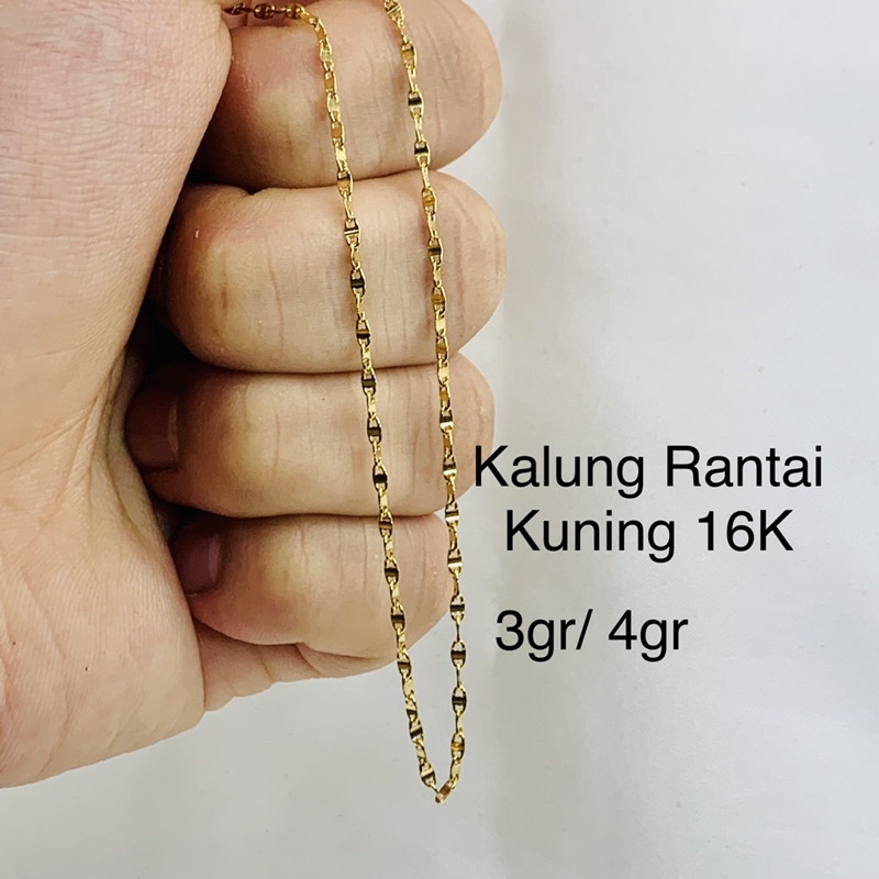 Kalung Rantai Emas Asli Toscano Guci Plintir Kuning 700 16K Dewasa