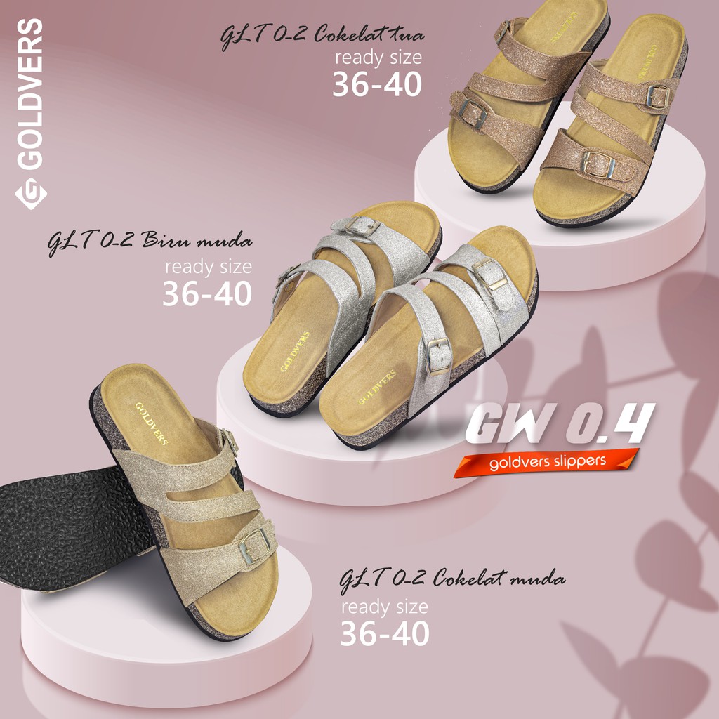 Sandal wanita Remaja Terbaru 2020 Original Merek Goldvers Sendal wanita trendy Sandal Slop Wanita Baru ORI