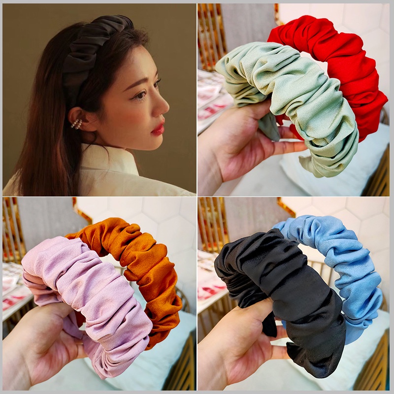 Caliloops Bando Bandana Kerut Scrunchie Nagita Korea Dewasa Zaina