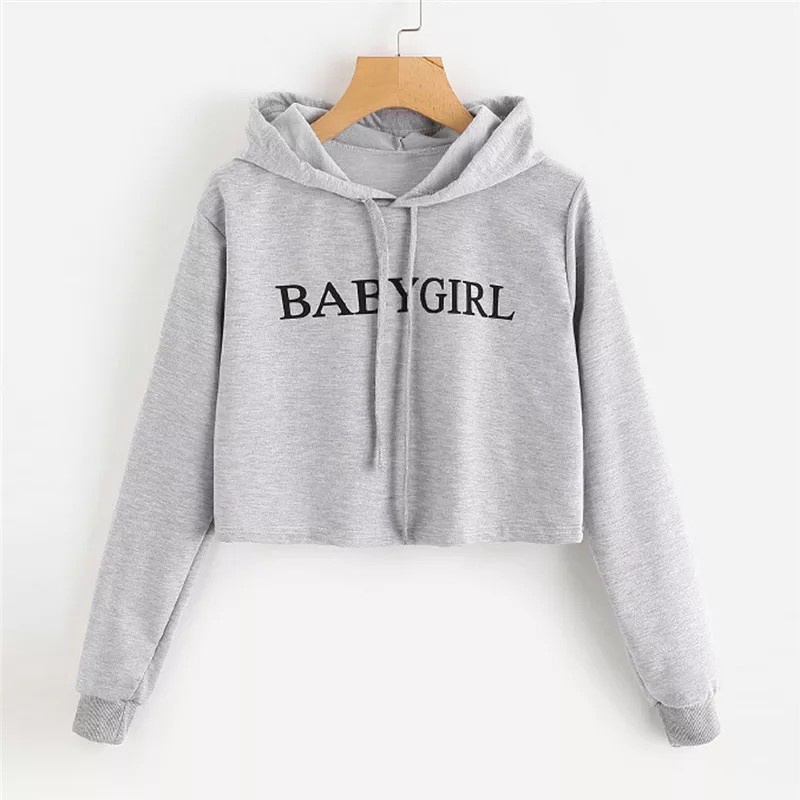 SWEATER CROP HOODIE BABY GIRL BAHAN FRENCHTERRY TERLARIS