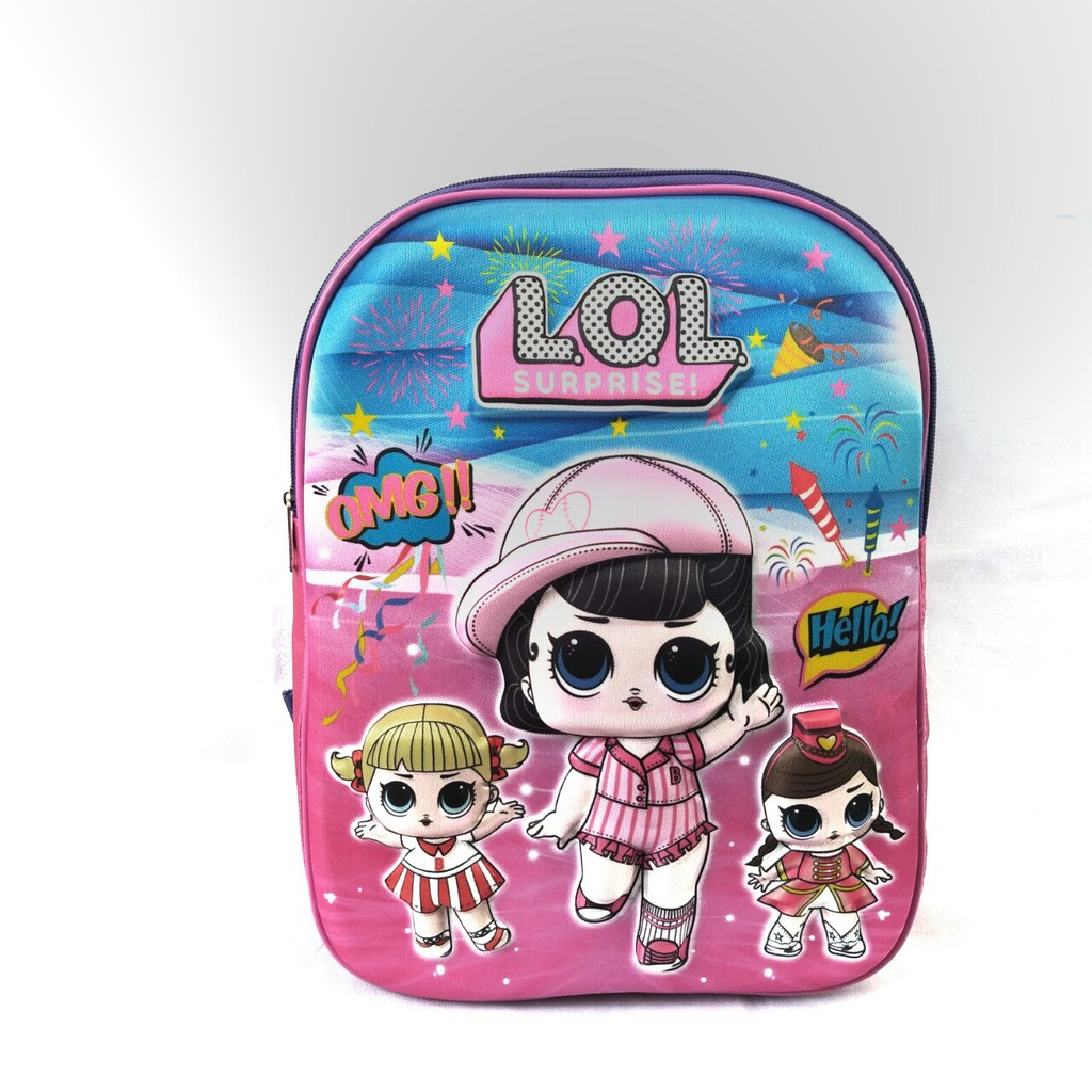 Tas Ransel Anak Perempuan Tas LOL suprise 13 Inchi - Pink