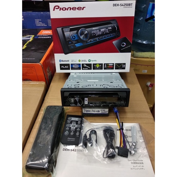 head unit single din pioneer deh-s4250bt Cd/Mp3 Player smart sync bluetooth karaoke