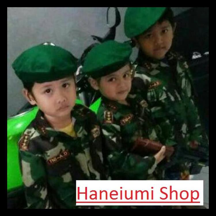 Pakaian Seragam Anak Tentara / Tni - Ad ( Army ) Baju, Celana, Topi Kode 797
