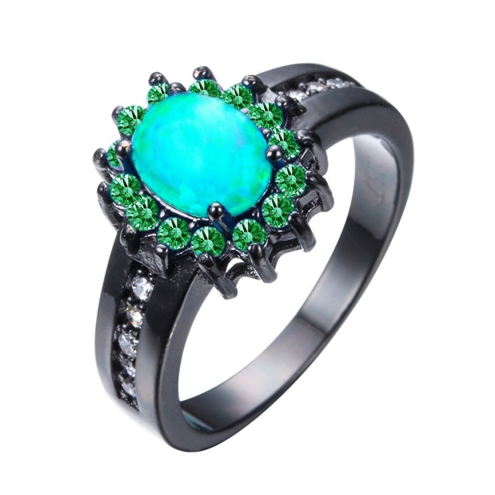 New jewelry European and American fashion opal diamond ring for women