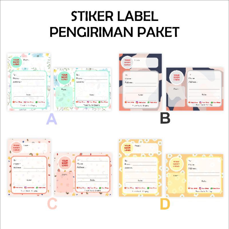 

STIKER LABEL PENGIRIMAN PAKET - harga per pcs (min. 16 pcs) ✨ by @sukasuka_galeri