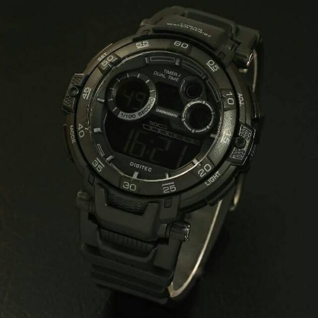 Jam Tangan Pria Digitec DG2104 Original Rubber Black