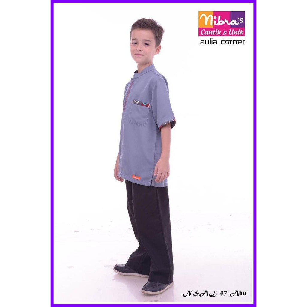 Baju Anak Anak Nibras NSAL 47 Abu Koko Anak Baju Anak