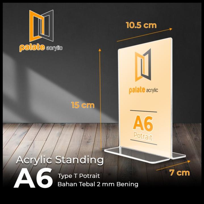 

acrylic / akrilik tent card a6 / no meja / menu / akrylik