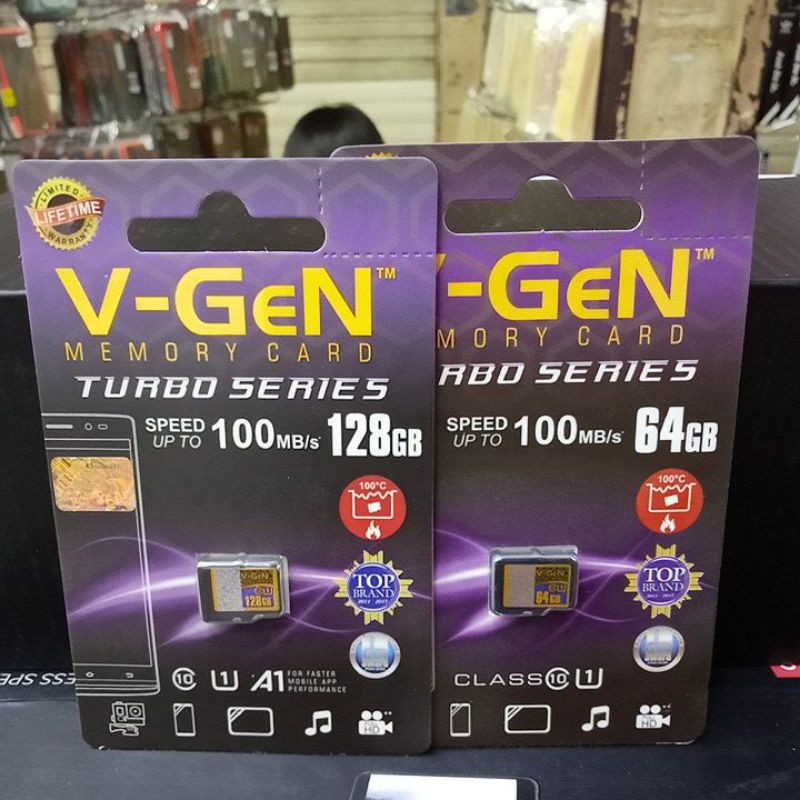 MEMORY CARD V-GEN 8GB , 16GB , 32GB , 64GB , 128 GB CLASS 10 TURBO SERIES