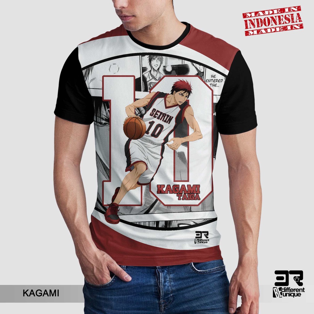 [ COD ] KAOS DISTRO PRINTING GAMBAR ANIME KUROKO NO BASKET KAGAMI - BAJU GAMBAR KUROKO'S BASKETBALL 