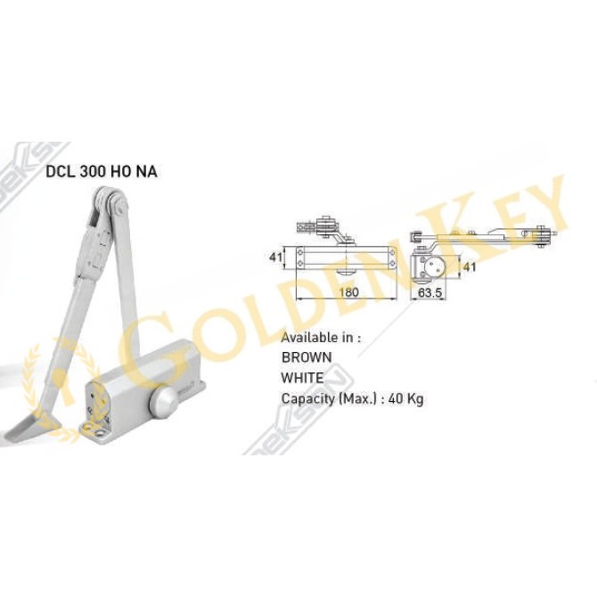 Door Closer Dekkson DCL 300 HO Penutup Penahan Pintu  Kayu  