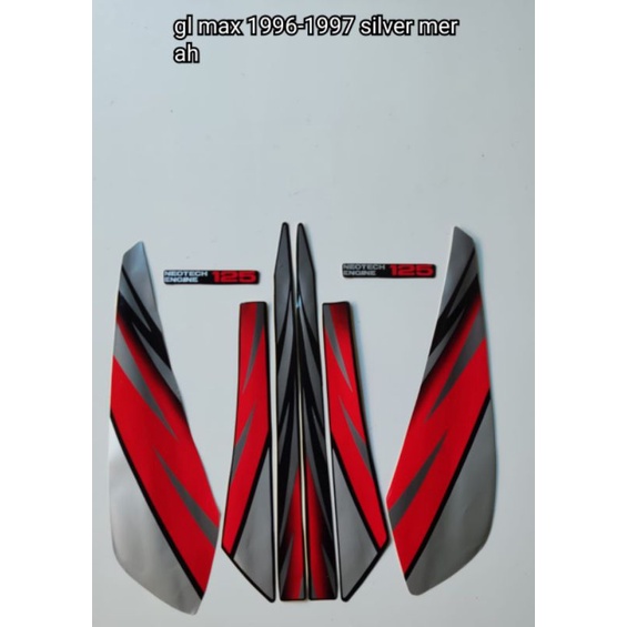 STRIPING GL MAX 96-97 SILVER MERAH