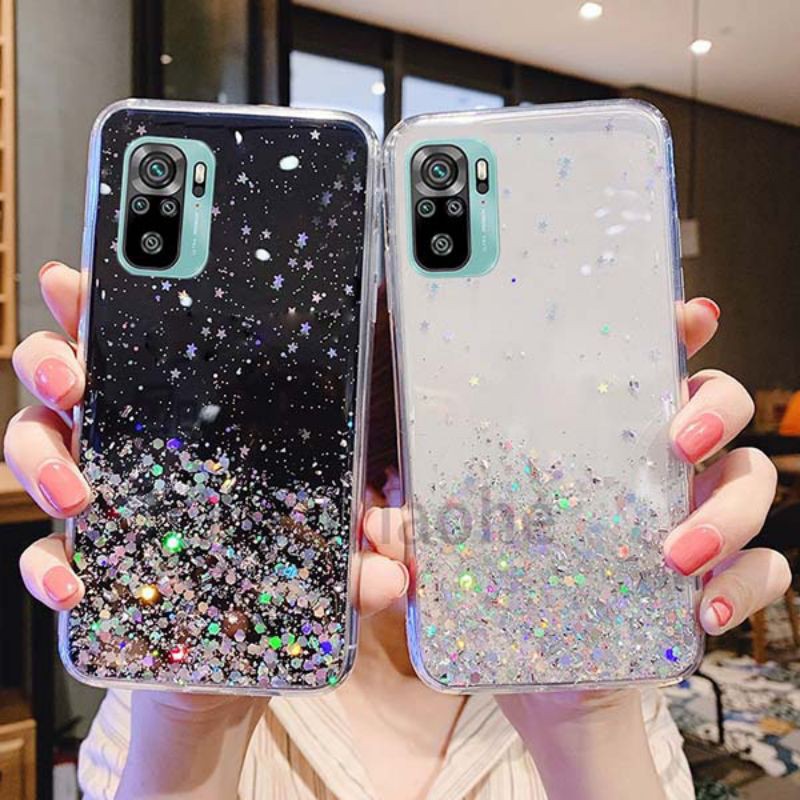 Xiaomi Redmi Note 10 10S Note 10 Pro Casing Softcase Tpu Bahan Premium Glitter Glossy