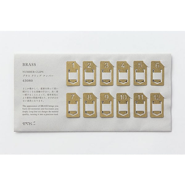 

Traveler's Factory Brass Clip Number