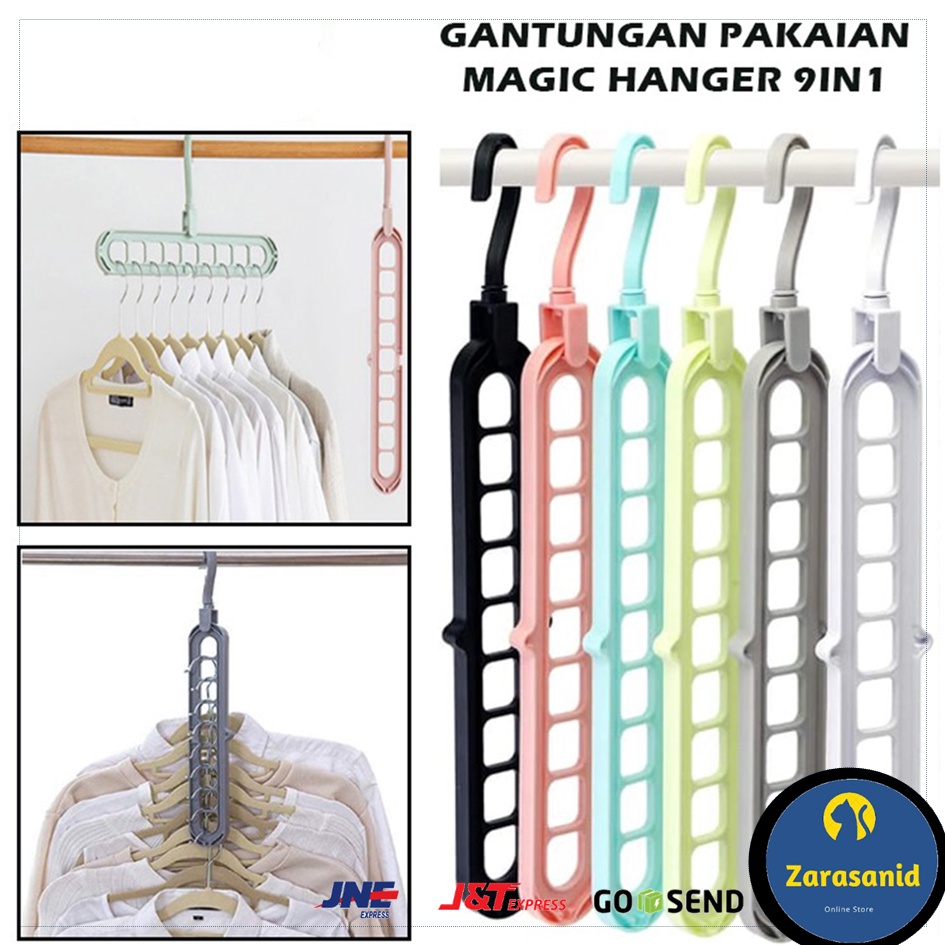 Gantungan Baju 9IN1 Magic Hanger Pakaian Celana 9 Susun Multifungs Praktis