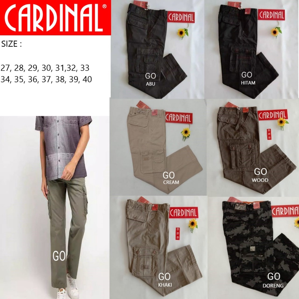 gof Celana Cardinal Cargo Panjang Original (Harga Promosi) Celana Fashion Pria Brand Kekinian