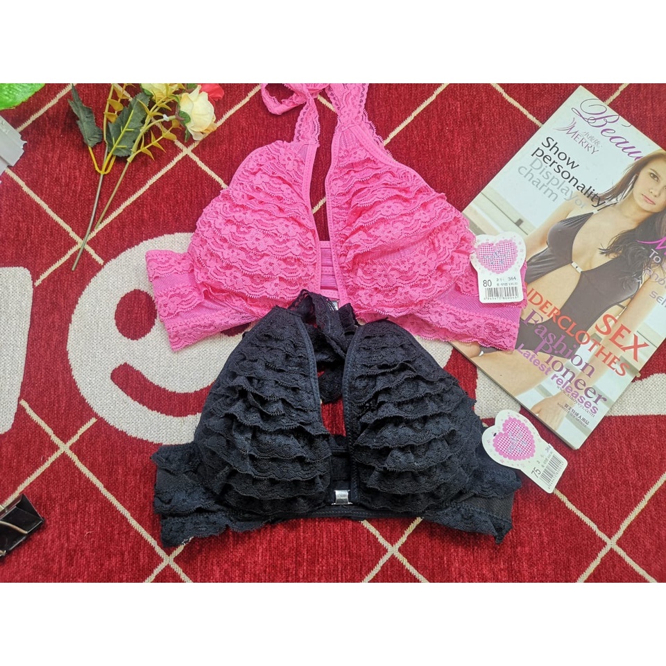 Bra / Bh  wanita 364 busa tipis ada kawat, kancing magnet kain lembut size 32-36