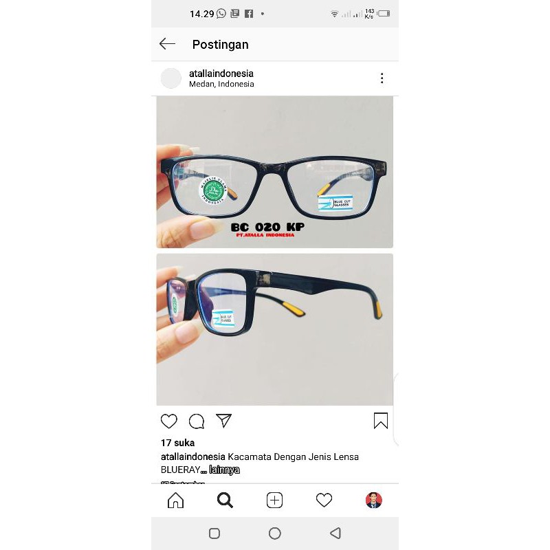 kacamata anti radiasi komputer