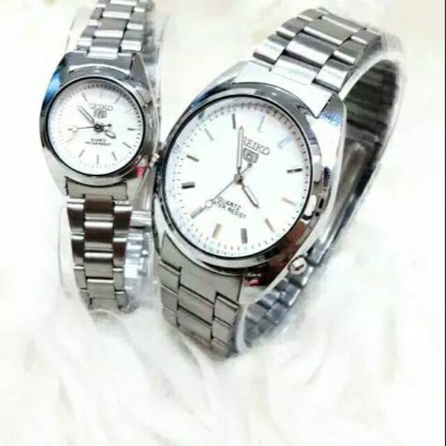 Jam Tangan Couple Murah Meriah Seiko Tebal Polos Stainliss Steel