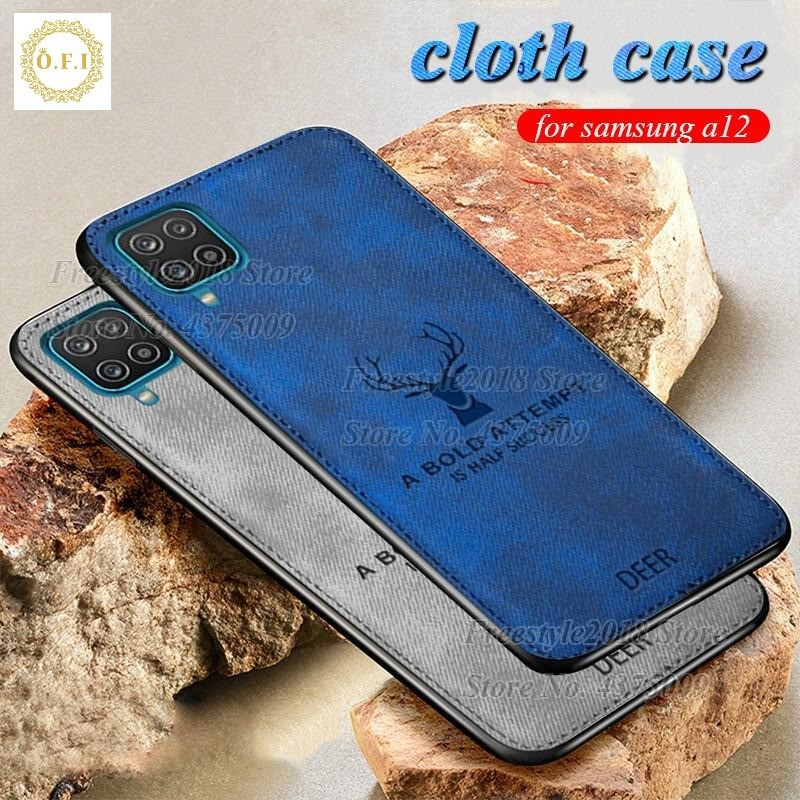 Case Samsung A12 2020 / Samsung M12 2021 Deer Bahan Jeans Original