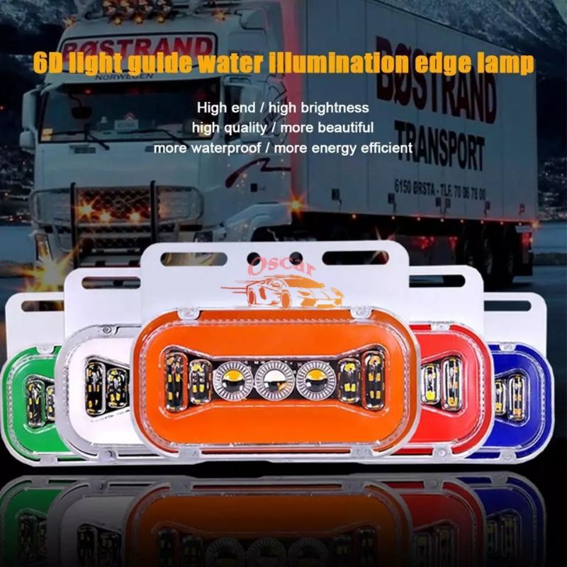 Lampu Bak Led Universal Oval Besar Sein Sen Running. 24V Truck Truk 196