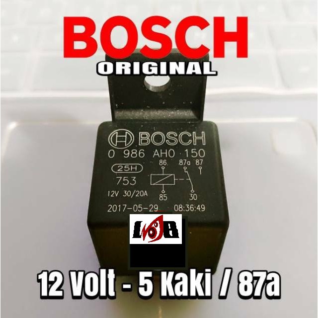 Relay Bosch 12v Kaki 4 Pin Rellay Original Asli Relai Motor Mobil