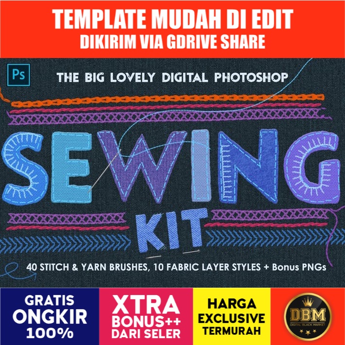 Sewing Embroidery - Photoshop Kit