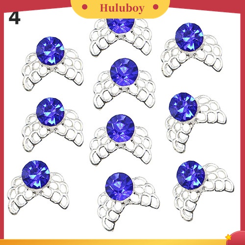 Huluboy Huluboy♡ 10pcs Stiker Berlian Imitasi 3D Hollow Untuk Dekorasi Manicure DIY