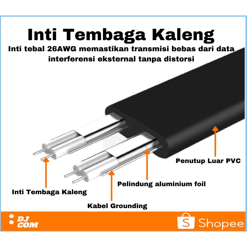 Kabel SATA 3 Hardisk Internal SSD Laptop PC Komputer 6Gbps Straight Lurus