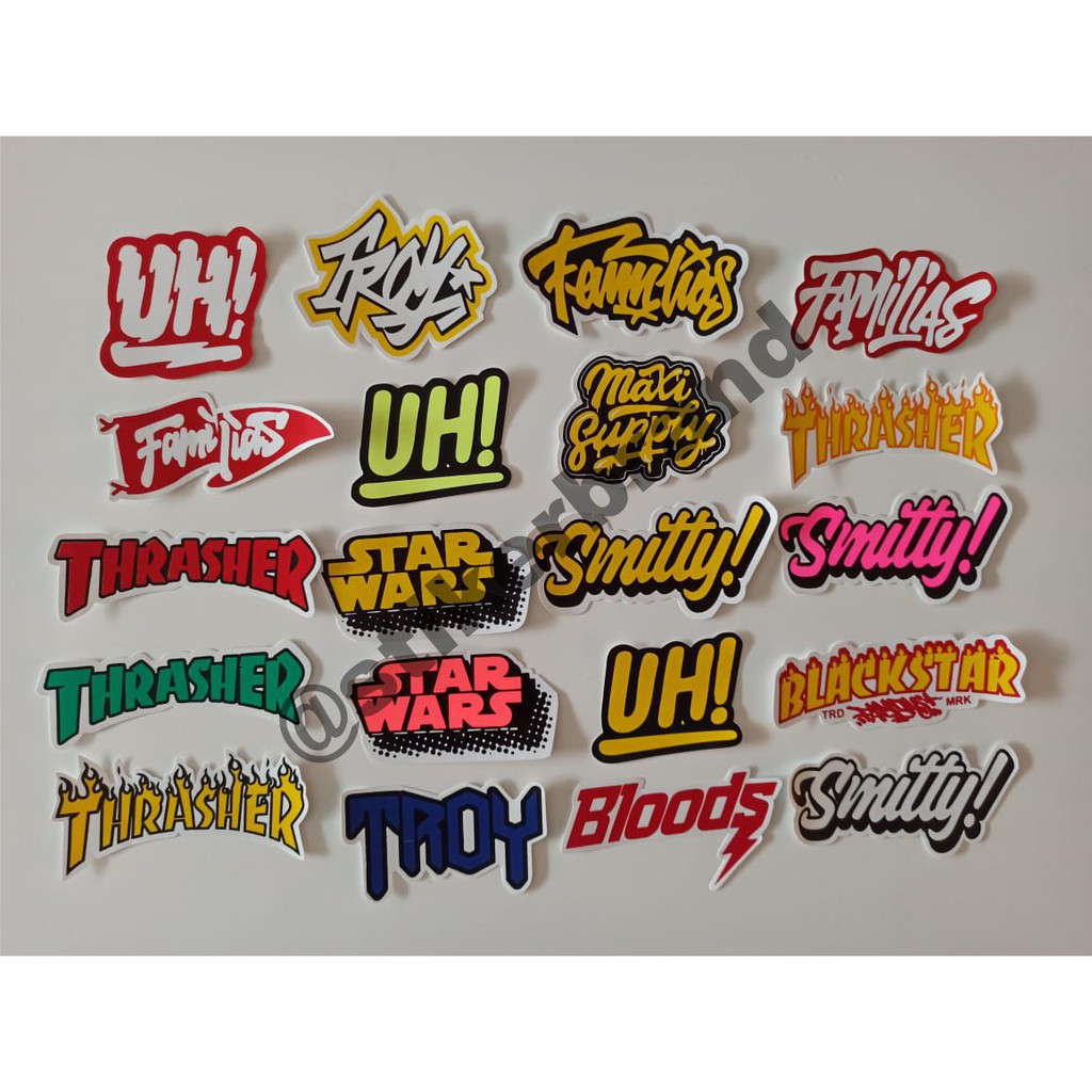 

STIKER BRAND DISTRO BISA PILIH vynil HYPEBEAST LOCALBRAND STICKER KATALOG 014