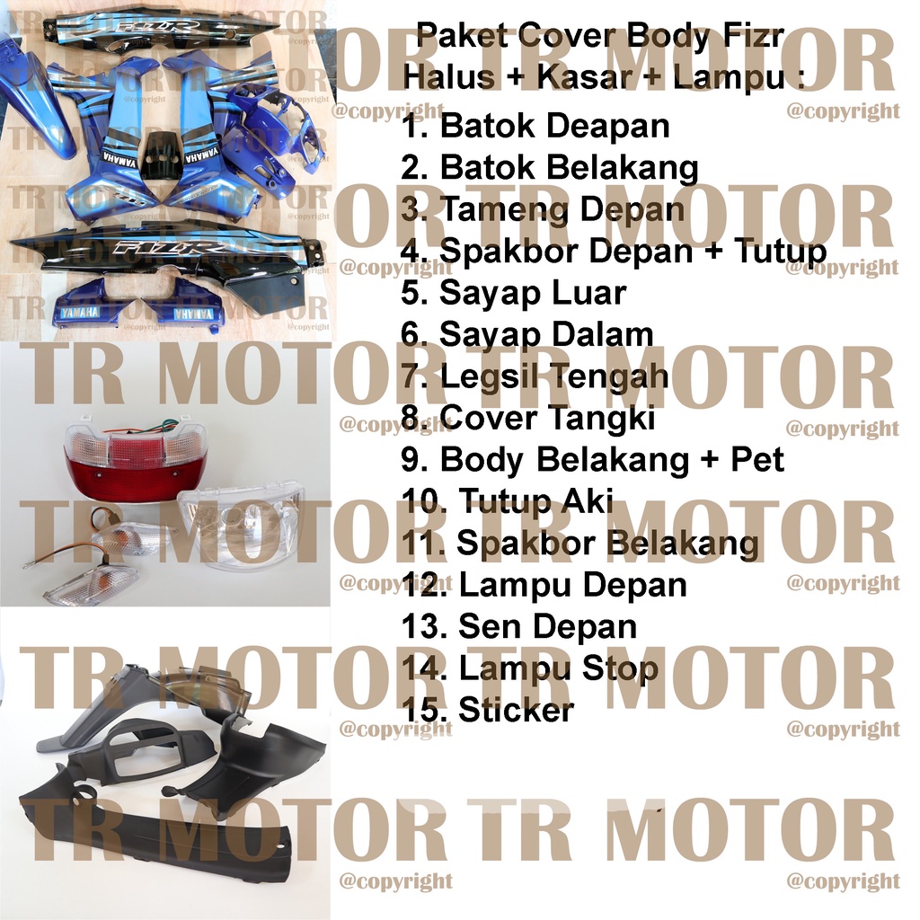 Cover Body Fizr F1zr Special Edition Biru Full Set Halus Cover Bodi Yamaha Fiz r