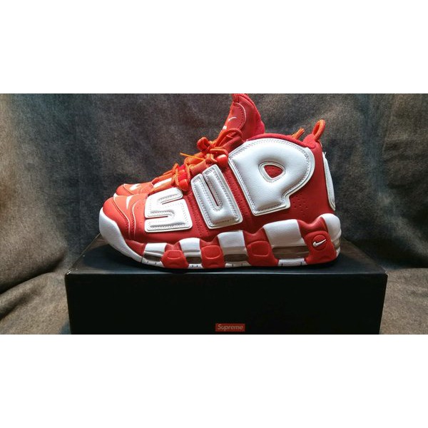 Toko SS Sepatu Pantofel Pantufel Pria SEPATU NIKE AIR MORE UPTEMPO SUPREME  SUPTEMPO RED PREMIUM