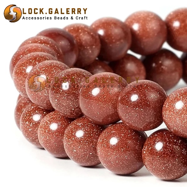 Bahan Gelang Manik Batu Pasir Emas Bahan Gelang Kerajinan Craft & DIY