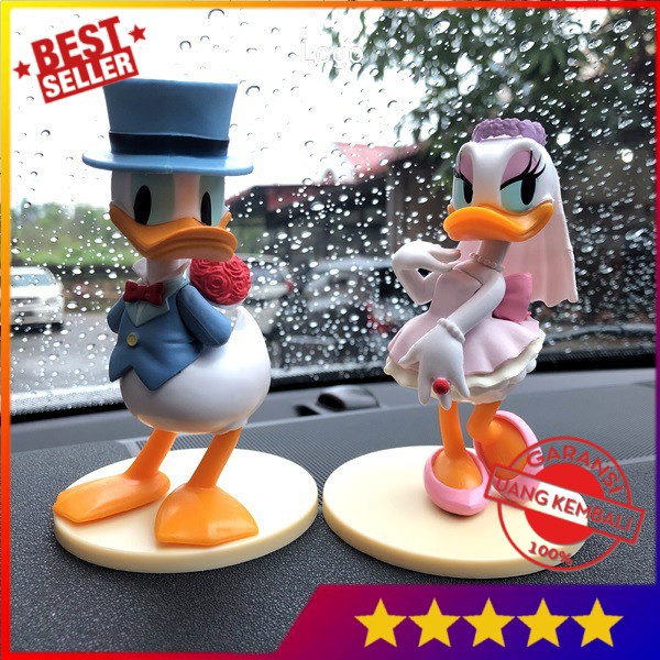 Pajangan Miniatur Figure DONALD DAISY DUCK LOVERS Series ORIGINAL DISNEY JAPAN LIMITED EDITION