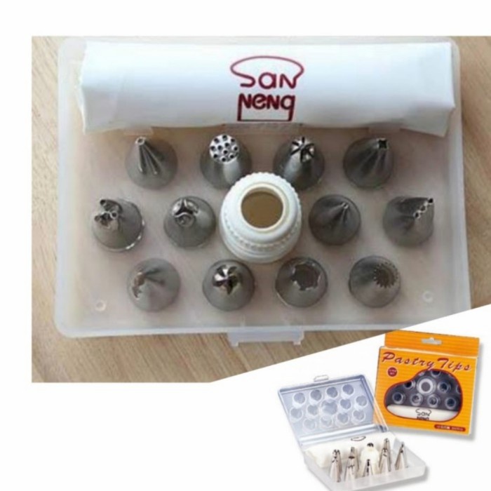sanneng special pastry tips set 12pcs spuit stainless SN7013