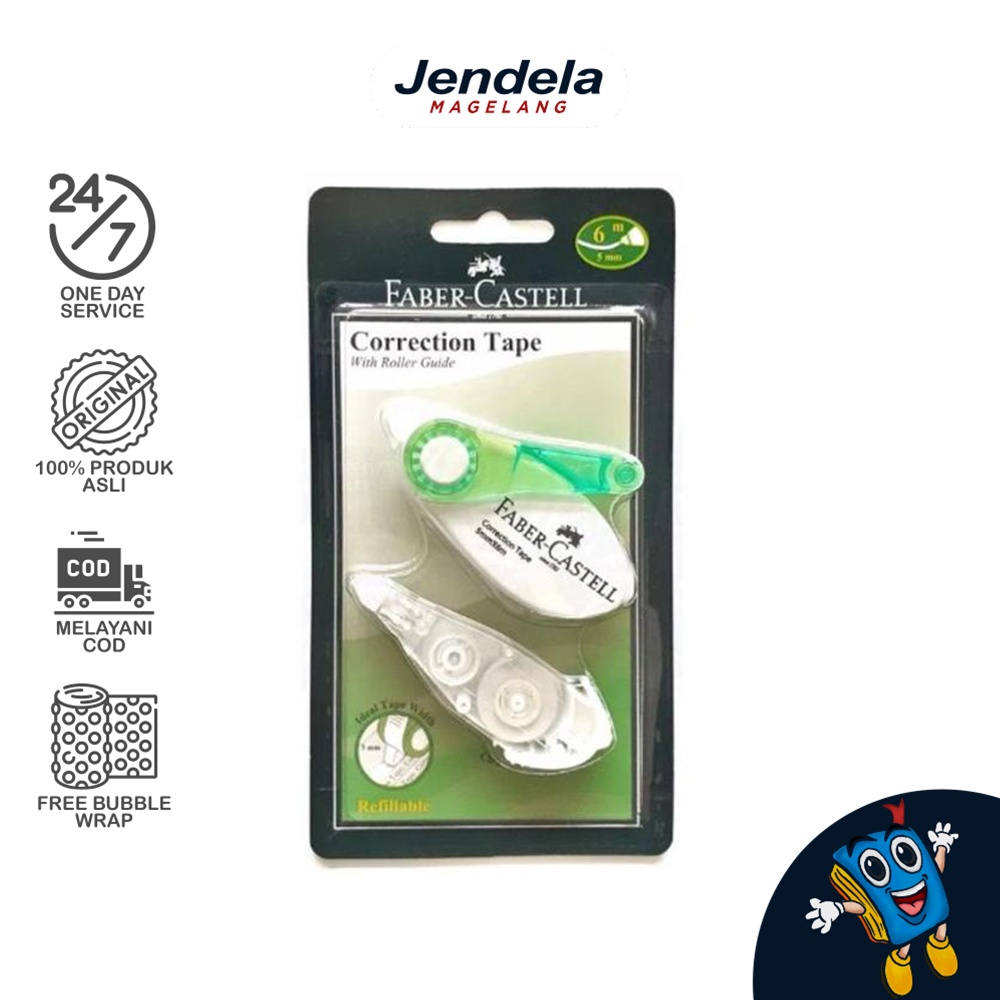 

Faber-Castell Correction Tape SR-506 + 1 refill (pcs) Atk Harga Satuan (Warna Random)