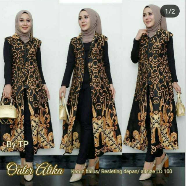 BATIK PEKALONGAN OUTER LONGCARDI BATIK RH