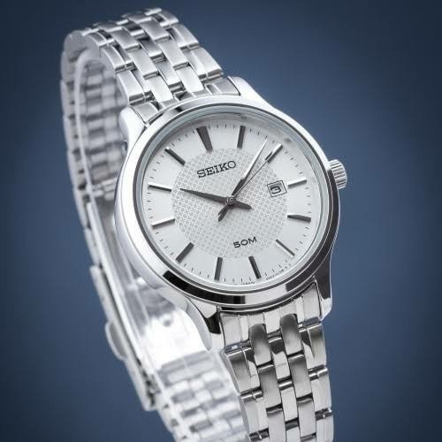 Seiko Ladies SUR653P1 Quartz Silver White - Jam Tangan Wanita SUR653