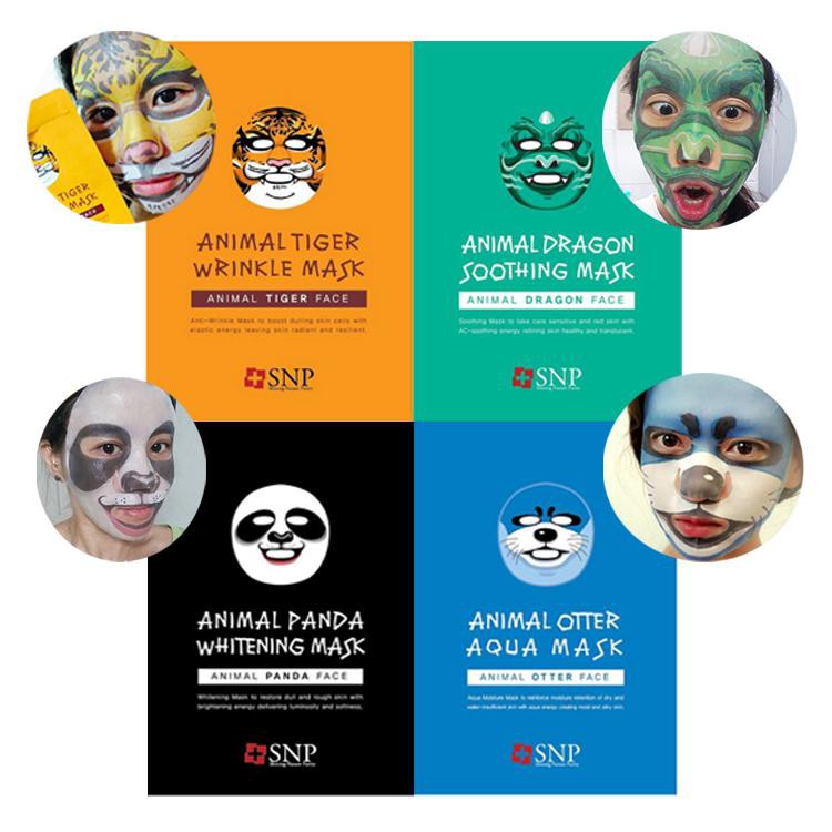 [ORIGINAL] SNP Animal Mask Korea ~ Dragon ~ Tigger ~ Panda ~ Otter ~ Grosir masker wajah hewan ori