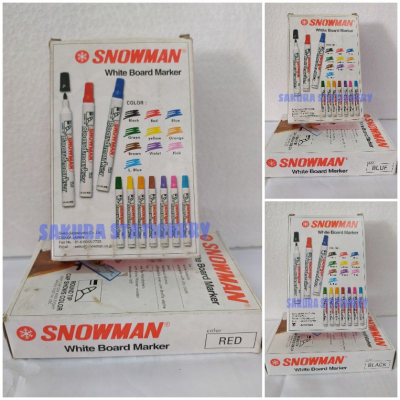 

Spidol Snowman Whiteboard BG12 Pack