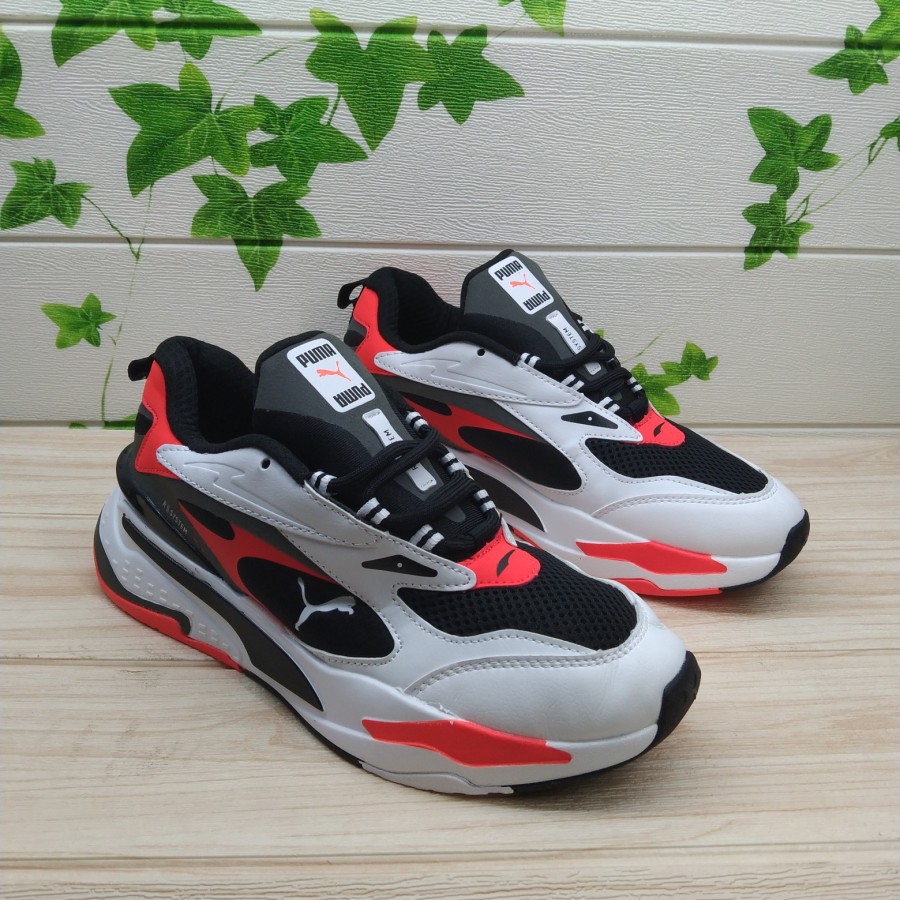 Sepatu Puma RS Fast Intro White Black Red