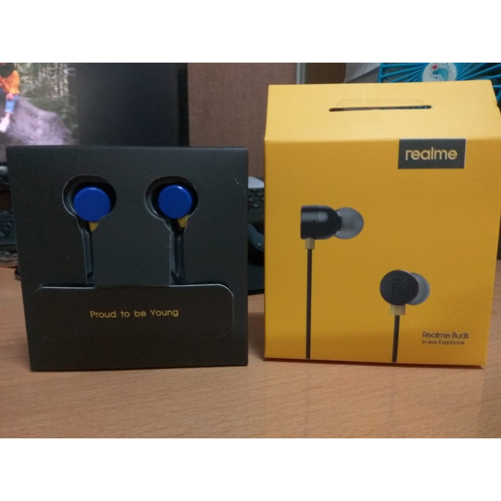 Earphone Realme Buds Original Headset Handsfree Realme Ori