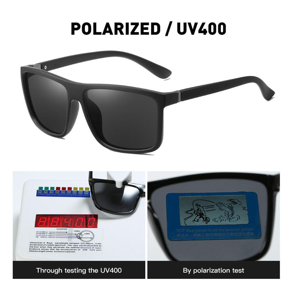 Kacamata Hitam Polarized Bentuk Kotak Untuk Pria Dan Wanita